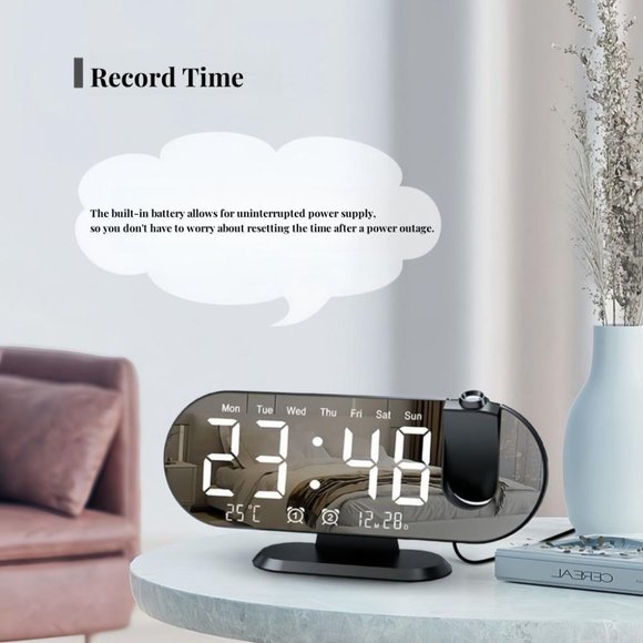 Multifunctional Creative LED Projection Clock - Picture 12 of 16